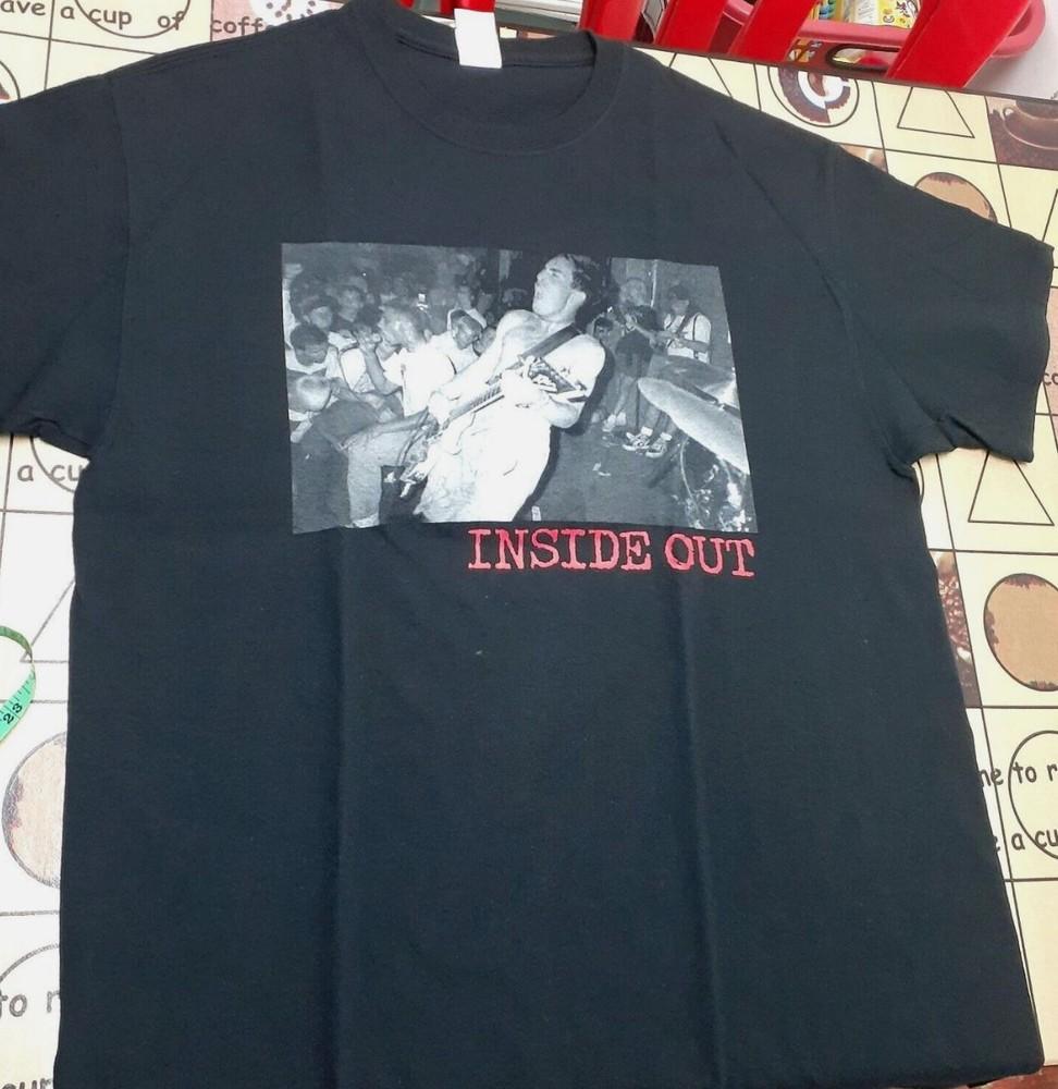 

Ретро-футболка группы Inside Out, двусторонняя футболка унисекс 4XL