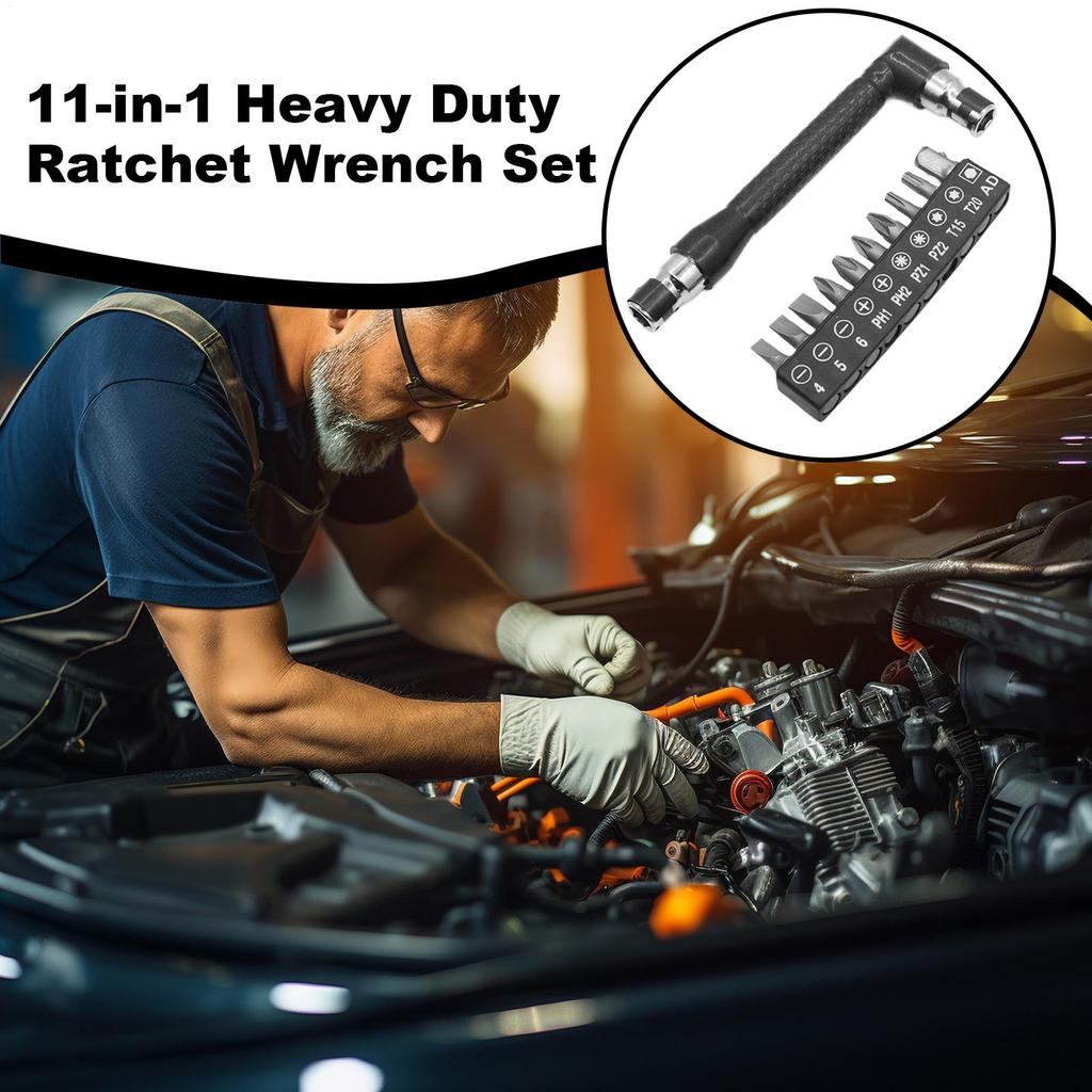 Ratchet Wrench Set with Screwdriver Industrial Repair Tool Kit for Car Motorcycle Bike Computer Plumbing Electrician Work