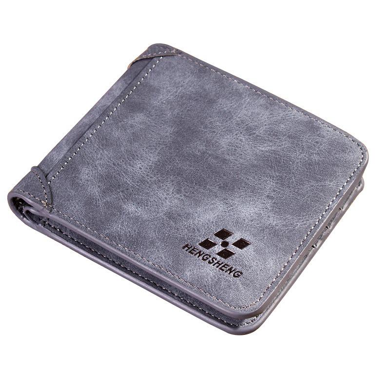 Men's Wallet Short Retro Vertical Wallet