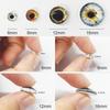 6/8/12/16mm Doll Eyes Cat Eyes Glass Eyes Round Cabochon Eye Mixed Printed Half Round Eyes 30Pcs Mini Animal Eyes for Doll Props