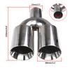 Dual Exhaust Tips Muffler Tail Pipe 63mm Inlet 89mm Outlet Polished Stainless Steel Weld-On Tips Universal Fit for Cars & Trucks