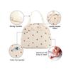 Strawberry Corduroy Large Capacity Insulated Lunch Bag for Travel & Picnic