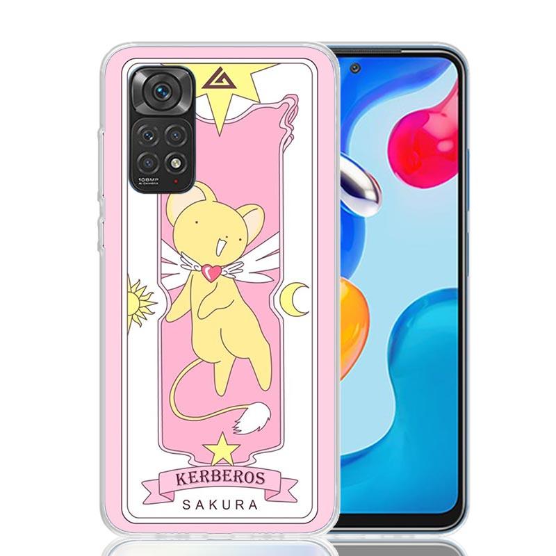 Cardcaptor Sakura Cute Magical Girl Phone Case For Xiaomi Redmi Note 13 14 15 Pro Plus 12S 12 14S 11S 11E 10 10S 11 11T 5G 4G Co