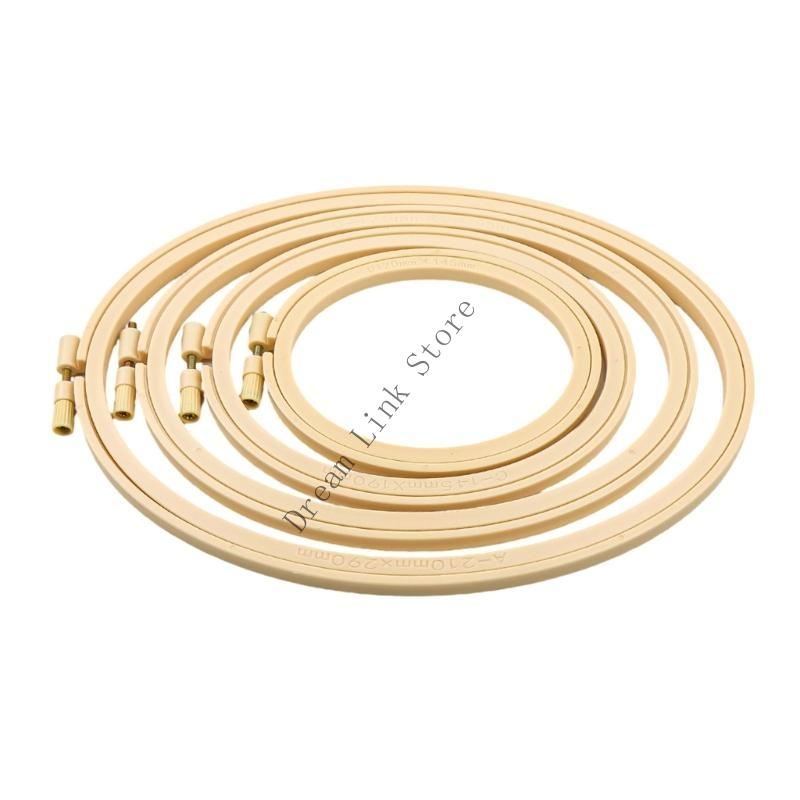 Q1FD 4Pcs Embroidery Hoop Stitching Hoop Embroidery Display Frame with Spring Clip China Mainland