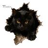 Seasonal Glass Door Stickers Halloween Break-in 3D Wall Decals, Spooky Breaking Through Walls Sticker, Illusion Indoor Outdoor Party Supplies