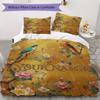 Custom Name Peacock Forest Bedding,Quilt Set Quilt Cover Pillowcase Home Birthday Gift(1 * duvet cover + 2 * pillowcase, without core)_lx