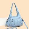 Nuevo bolso de mano de cuero suave para mujer, moderno bolso de hombro tipo tote, de diseñador de lujo, de gran capacidad, para viaje diario.