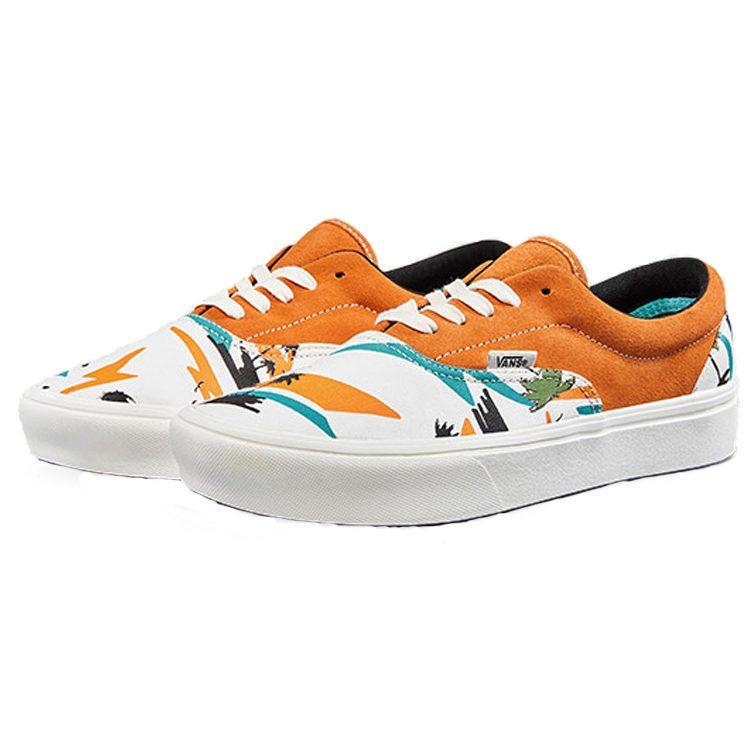 Vans Era Vault ComfyCush LX Low Top Skateboard Shoes Unisex Orange White VN0A45JYVWU