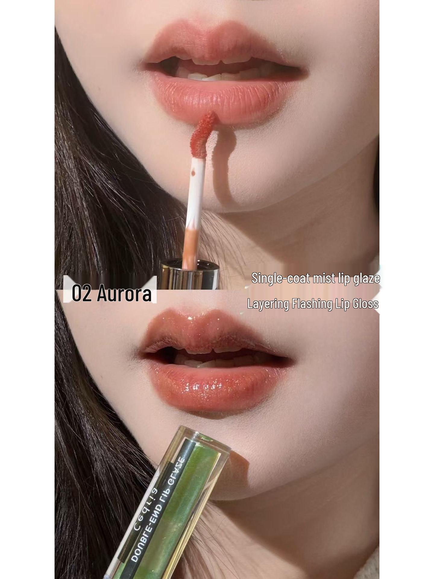 Cedria Dairui Color-Locking Lip Glaze: Moisturizing Glass Lip Gloss, Mirror Finish, Long-Lasting. 1.5g x 2