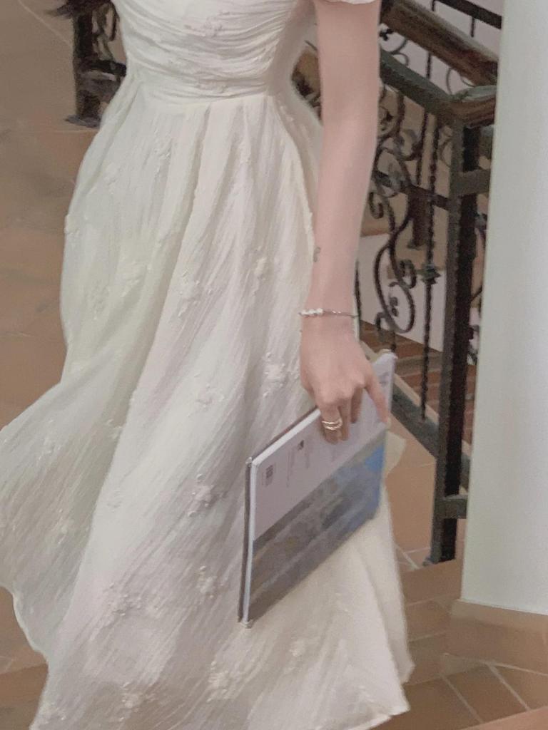 2024 Summer Elegant Halterneck Embroidered Dress for Women - Slimming, Stylish, Long Minority Design