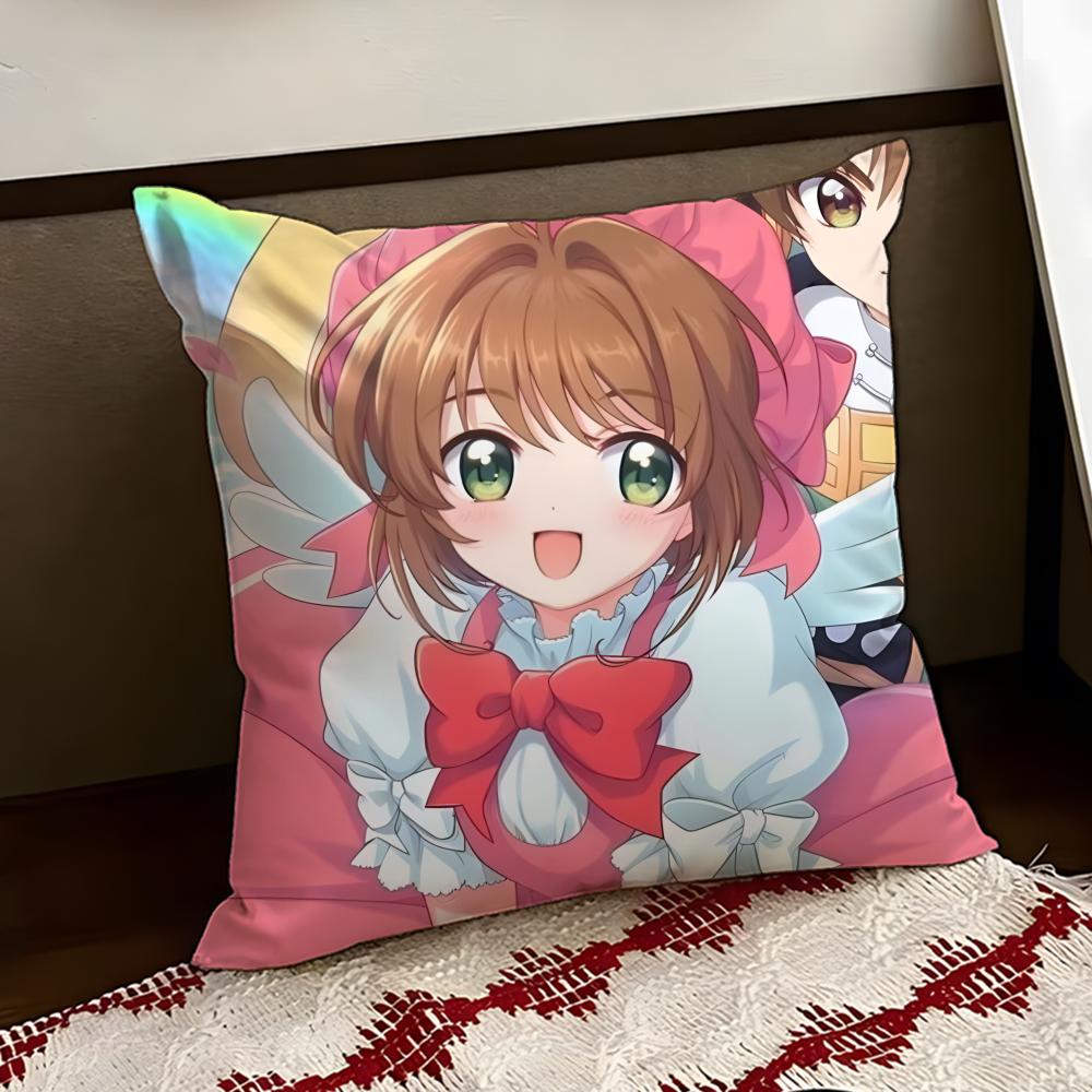 CCardcaptor SakuraS Cushion Cover Reversible Soft Durable Pillow Cover Home Car MultiScene Use for Daily Comfort