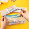 Thick Mesh Zipper Pouch Waterproof Bill Storage Bag Multipurpose Stationery Organizer  Students