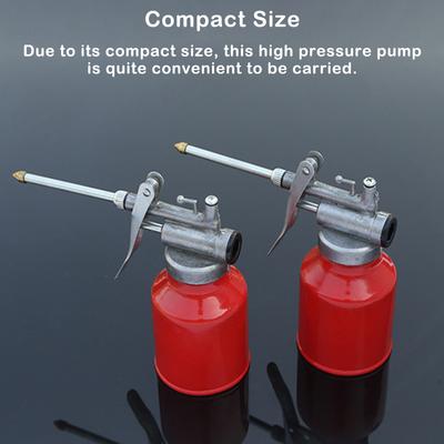 250ml/400ml Oil Can Spout Thumb Pump Workshop Oiler Oil Can Red Yellow High Pressure Pump Oiler Grease
