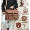 Leather Bag Slim Bag Genuine Men's Shoulder Laptop Messenger Satchel