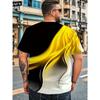 Plus Size Men Tie Dye 3D Print T-shirts Fashion Tees Beachwear Stretch Polyester Sports Short Sleeve Tops