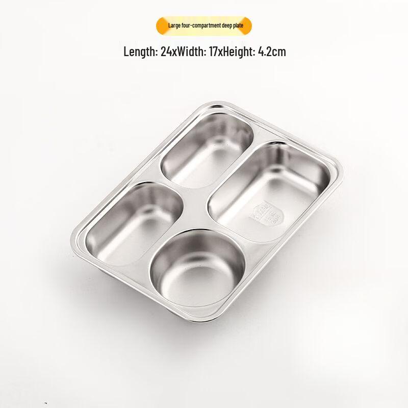 Stainless Steel Divided Meal Tray