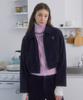 Deliccent Merin Texture Blouson Jumper [Navy]