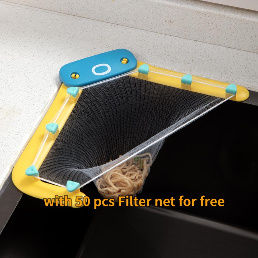 2 Pcs Octopus Basin Draining Rack Kitchen Sink Garbage Filter Net Washing Bowl Water Pool Draining Basket Disposable Anti-Clog Net
