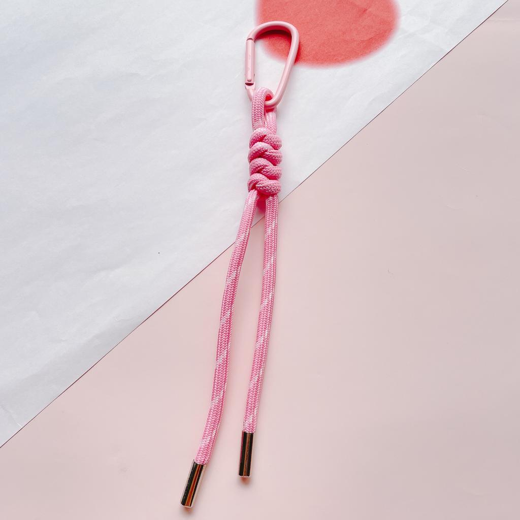 Color Combination Knot Mobile Lanyard Creative Short Braided Lanyard Mobile Phone Case Key Ring Can Be Detachable Anti-loss Rope