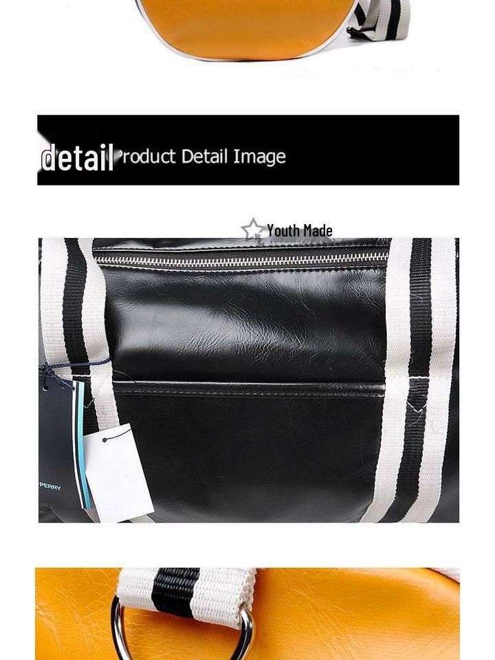 Large Capacity Trendy Travel Handbag: Round Barrel Style for Women & Men - Casual Tote & Gym Sports Bag