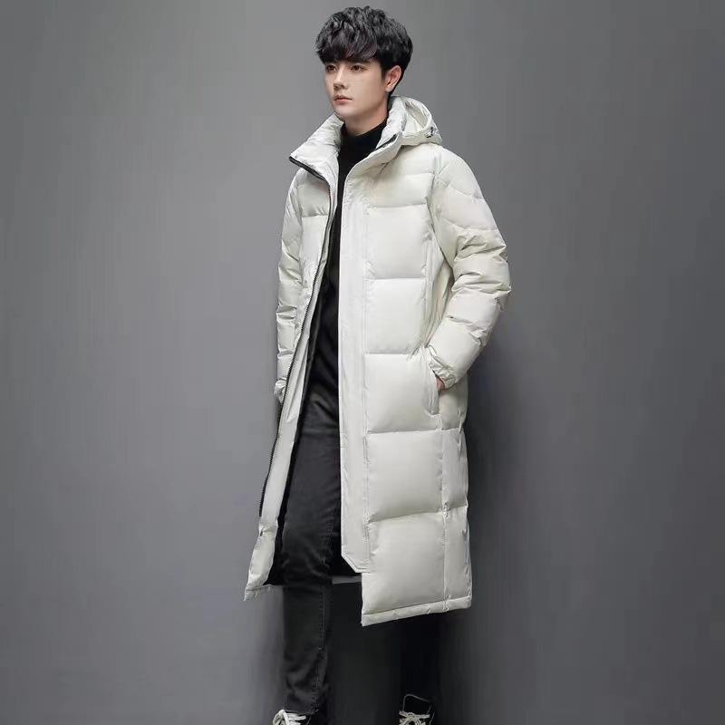 New Winter Style, Unisex and Couple Down Jacket, Casual Long Style, Knee-length Hooded Korean Style