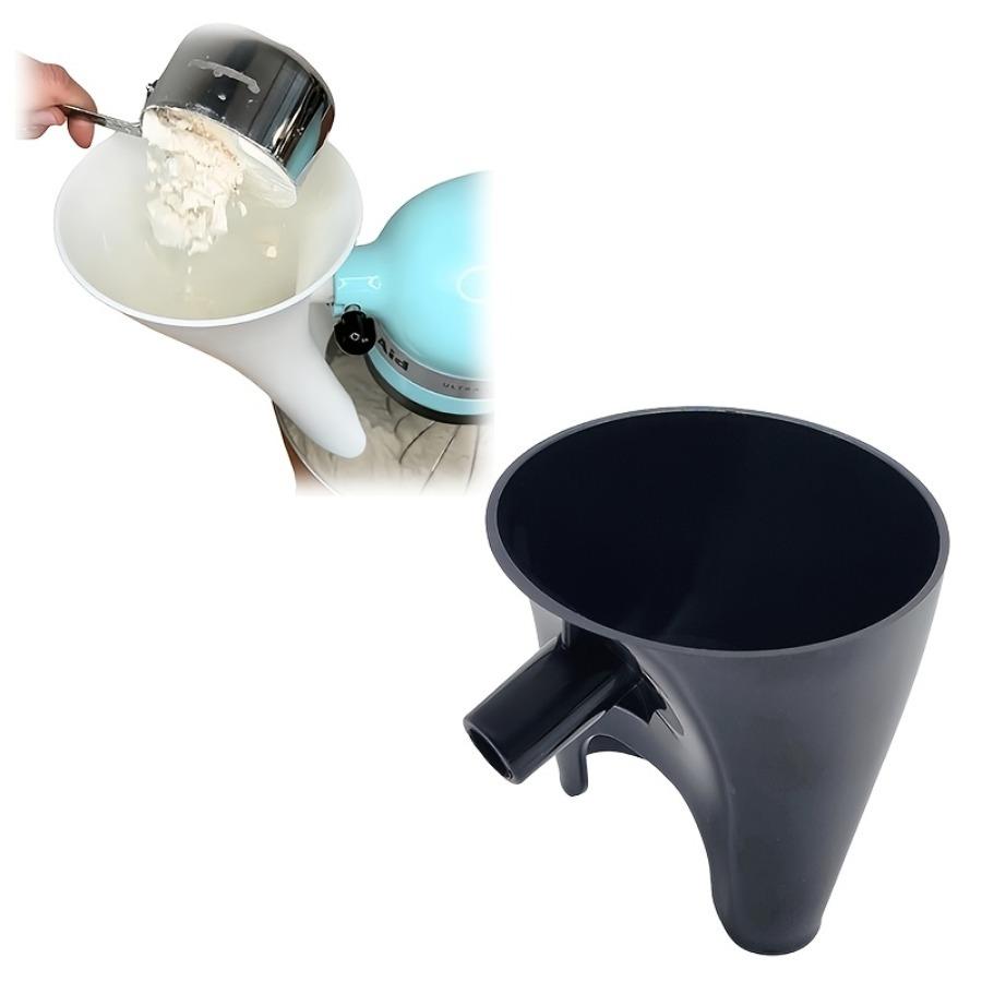 Flour Funnel Compatible with KitchenAid Mixers, Flour Funnel Accessory Suitable for Quart-sized Stand Mixers, Kitchen Baking Tool