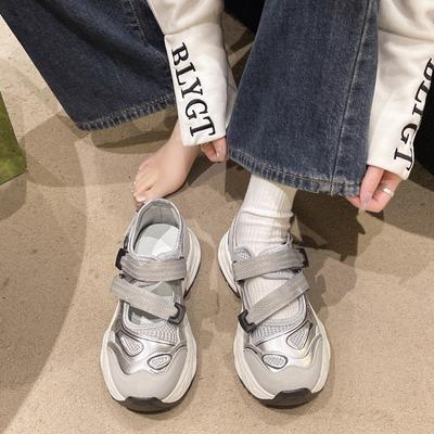 Fashion New Womens Sports Sandals Summer Fashion Versatile Breathable Sneakers Womens Trendy Thick Sole Tennis Vulcanized Shoes