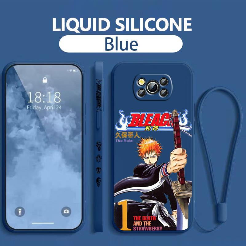 

Японский горячий аниме BLEACH для Xiaomi Poco чехол для телефона X4 X3 F4 F3 NFC M5 M4 M3 GT S Pro 4G 5G Liquid левая веревка крышка Poco F3