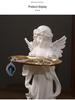 Angel Girl Jewelry Tray Figurine - Creative Resin Sculpture Gift