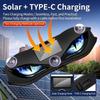 Solar Car Demon Eye Warning Light No Wiring Required Multi Flashing Modes Universal Fit for All Vehicle Night Driving Anti-Collision