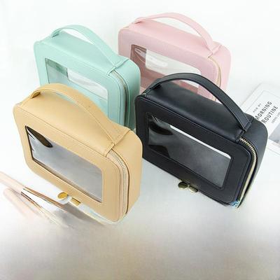 Trousse de Toilette de Voyage Transparente de Luxe - Organisateur de Maquillage en PVC Haut de Gamme