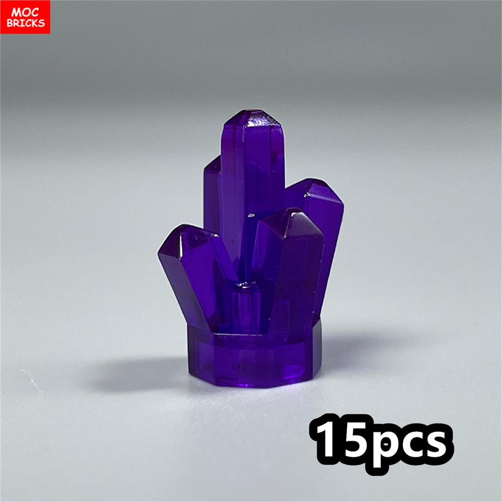 MOC Bricks Stone Gem Paint Ore Rock 1x1 Crystal 5 Point 29377 30385 28623 Educational Building Blocks