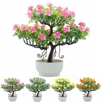 1 Stück künstlicher Blumenbaum im Topf Bonsai Home Office Garten Desktop Party Dekor