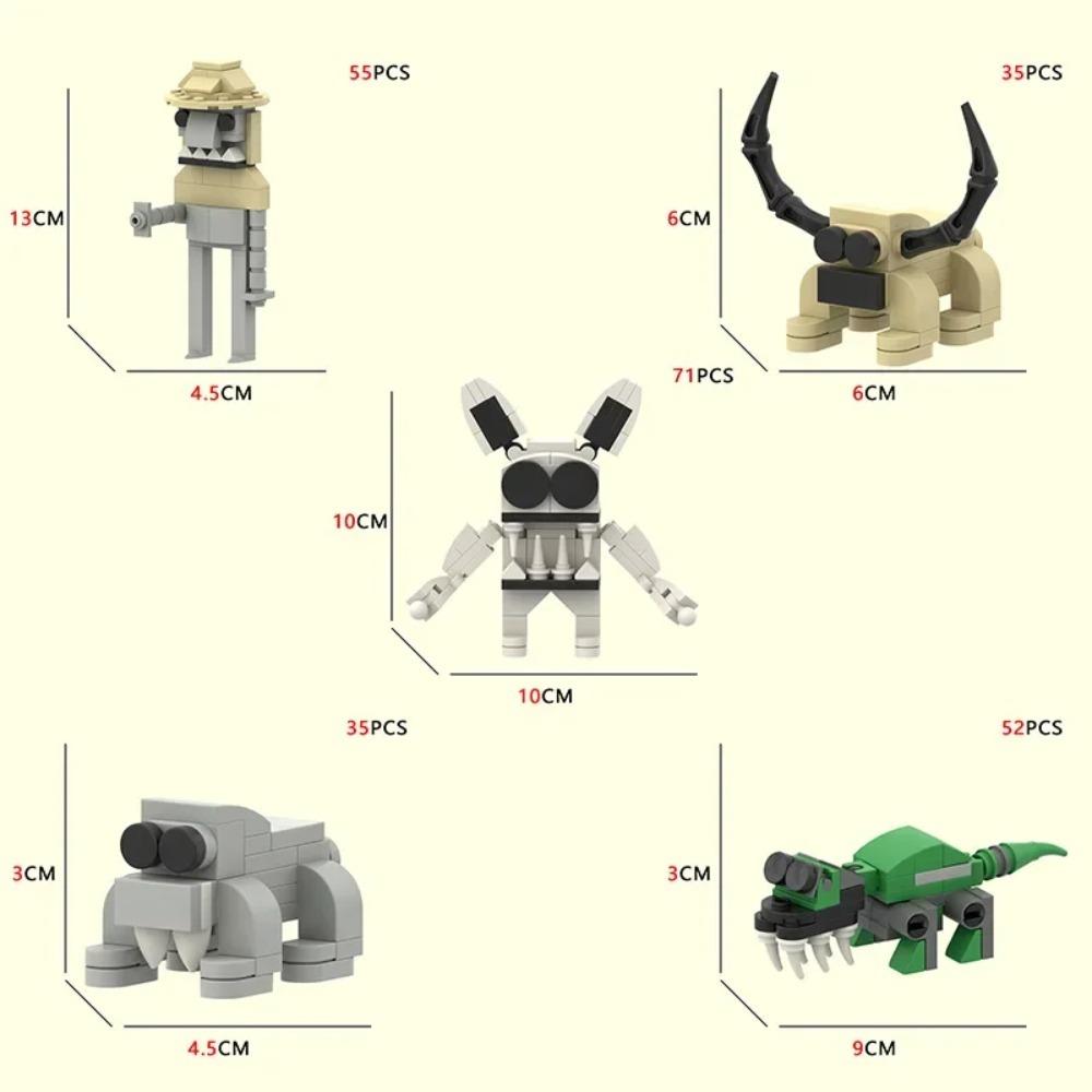 Zoonomaly Zoo Blocks Figure Toy Zoonomaly Block Set Horror Game Figure Zoonomaly Brick Guard Cat Koala Monster Animals Building