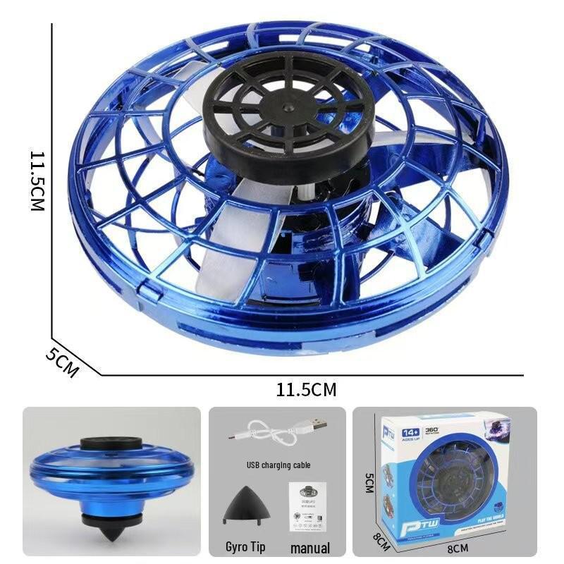 Gesture-Sensing UFO Boomerang: Durable Luminous Hovering Spin Toy