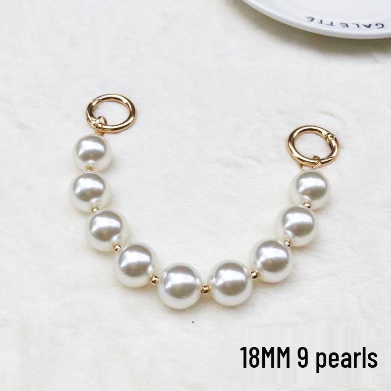 High-Grade Pearl DIY Phone Case with Elegant Bracelet & Metal Hook