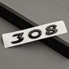 Badge Auto 3D ABS Nuove Lettere 308 Logo Emblema Cromato Nero Adesivo Decalcomania Posteriore Baule Auto Accessori Per Peugeot 308 SW GT Line