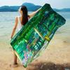 M-Makoto Anime S-Shinkai Microfiber Printed Beach Towel Mountain Climbing Yoga Beach Swimming Running Absorbent Soft Towel