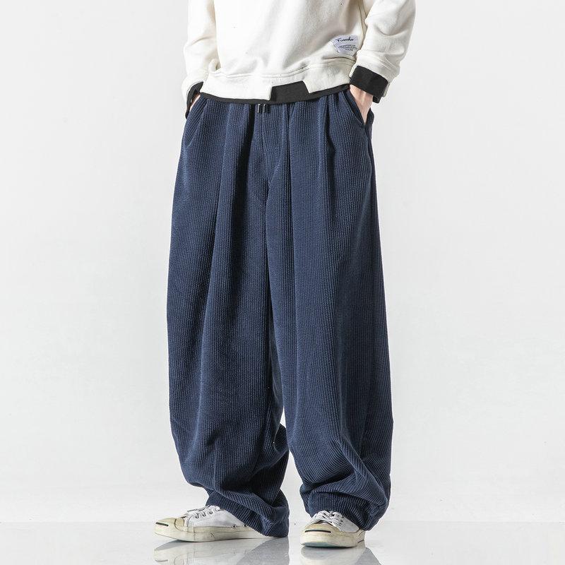 Pantaloni casual in velluto a coste Streetwear Pantaloni a gamba dritta Moda Uomo Donna Pantaloni lunghi Larghi Maschili Pantaloni della tuta oversize