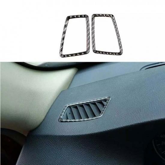 Cover Trim Dashboard Side Outlet Vent Real Carbon Fiber For BMW 3-Series 05-2012