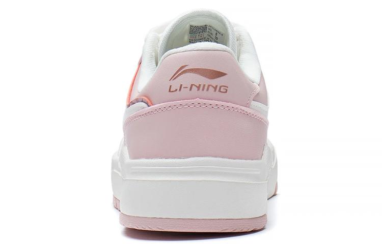 Li Ning ACE Slip Resistant Abrasion Resistant Low Top Skateboard Shoes Women's White Pink AGCS032-2