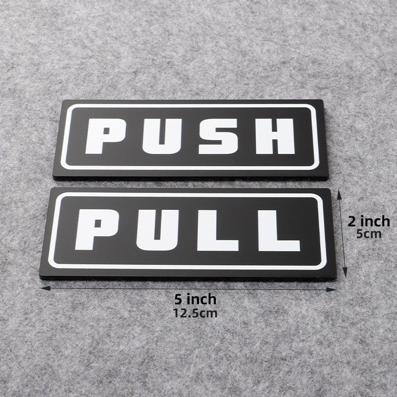 

5 Акриловая табличка с логотипом Ручка для стеклянной двери/Паб Черно-белая дверная табличка Круглая Квадратная Овальная Стиль Дверная табличка