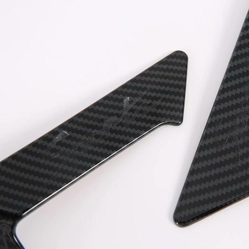 Black carbon fibre car side door handle bowl cup cover trim For Hyundai Tucson 2015- 2016 2017 2018