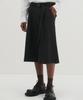 DNSR Belted Stripe Bermuda Slacks Black