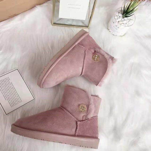 New Arrival 2025 Natural Fur 100% Genuine Sheepskin Snow Boots Shoes Women Wool Women Winter Snow Boots Brand Boots Women Shoes