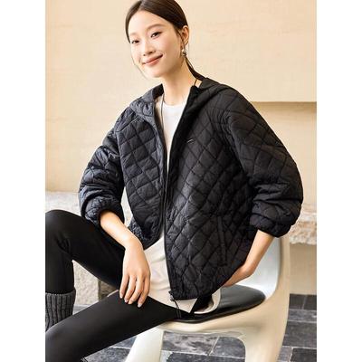 MOHAN YIMEI Women's 2025 Winter Lightweight Quilted Hooded Padded Jacket