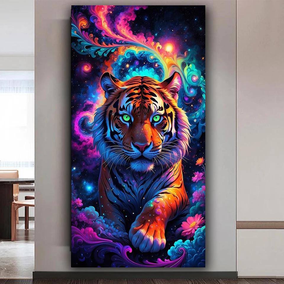 

Джунгли Маленький Тигр 5D DIY Алмазная Живопись Новинка 2024 Ювелирные Изделия Вышивка Крестом Алмазная Мозаика Животное Король Вышивка Картина Full Round 50x100CM