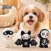 Funny Skeleton Dog Toy Latex Toy Halloween Squeaky Chew Mummy Durable Toys for Small And Large Dogs Bat Shapes Interactive Aggressive Chewers