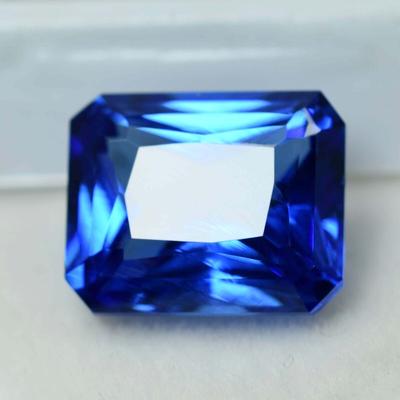 8.3 Ct Natural Blue Tanzanite Emerald Cut CERTIFIED Gemstone For Jewelry Making