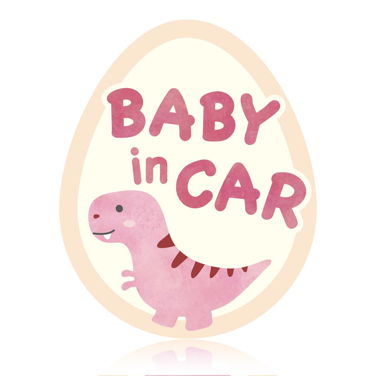 

SAFETY MANIA KIDS IN CAR Car Sticker for Kids Riding Baby Baby Ride on Car Dinosaur (Pink (Tyrannosaurus), Baby) baby розовый